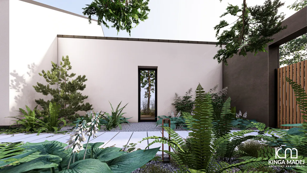 Widok na ścieżkę prowadzącą do wejścia.