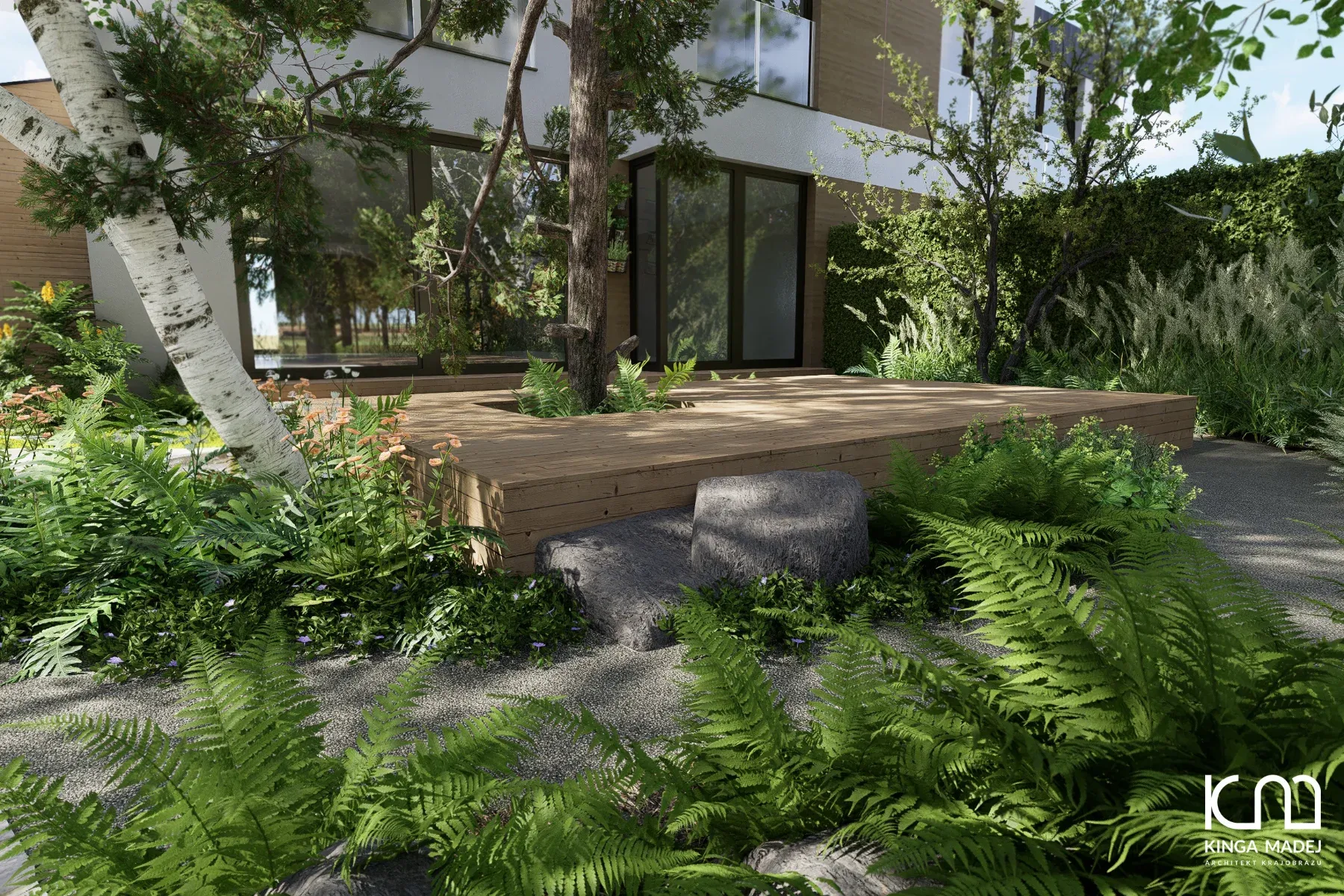 Główne zdjęcie dla Ogród leśny bez trawnika