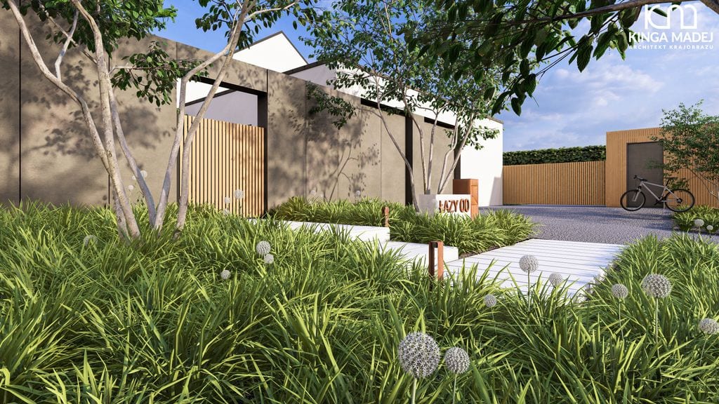 Wejście na posesję. Turzyce, świdośliwy i chosnki